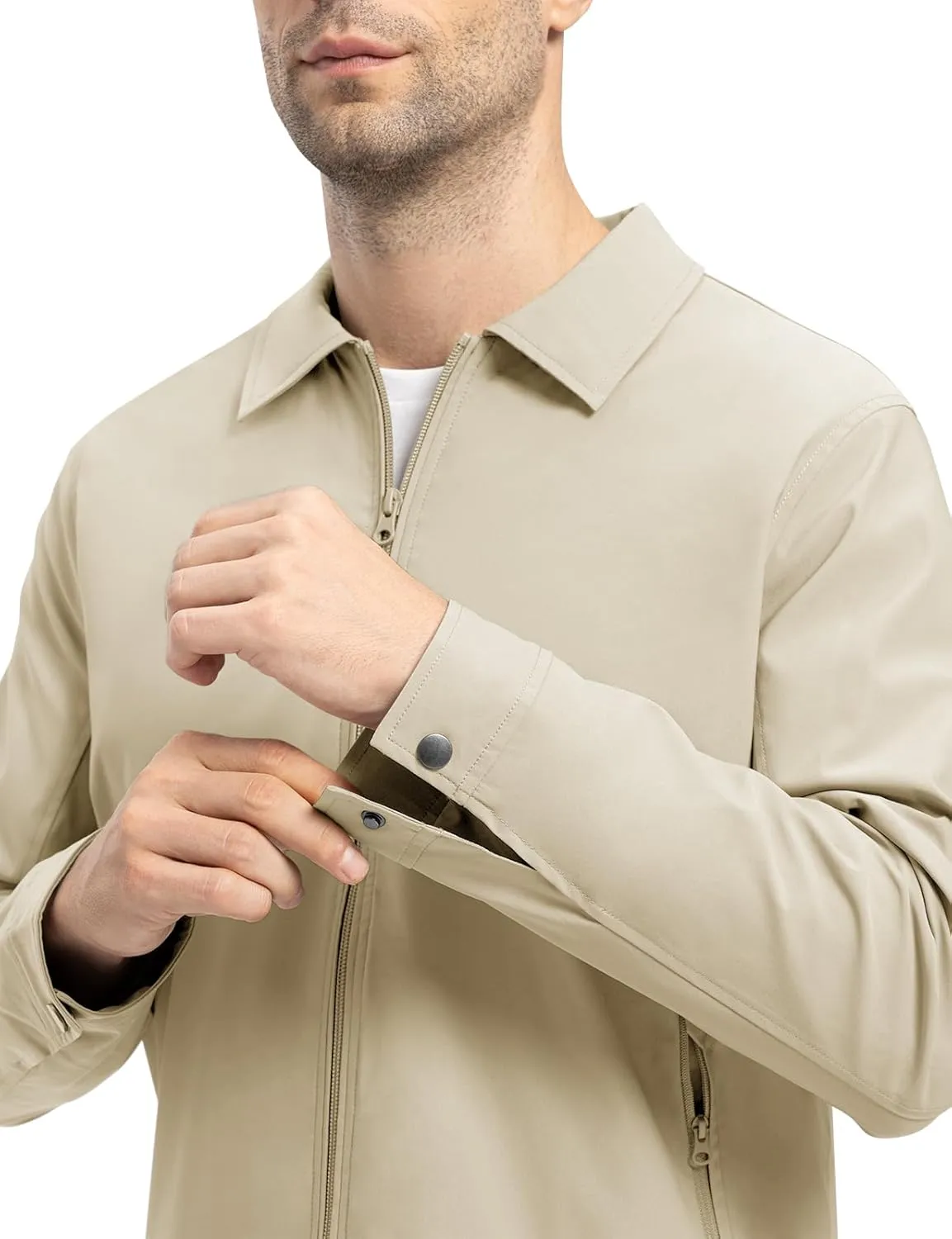 TBMPOY Men's Lightweight Jackets Casual Windbreaker Stylish Light Fall Spring Golf Work Dress Business