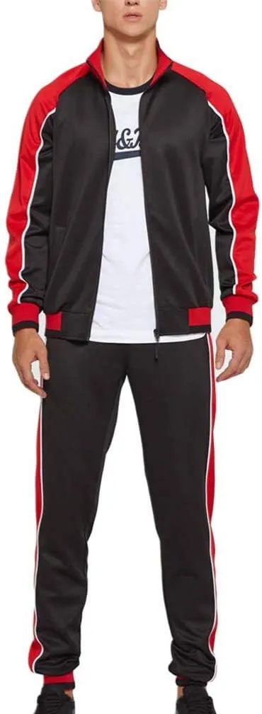 Tebreux Men's Tracksuits 2 Piece Outfit Jogging Suits Set Casual Long Sleeve Sports Sweatsuits