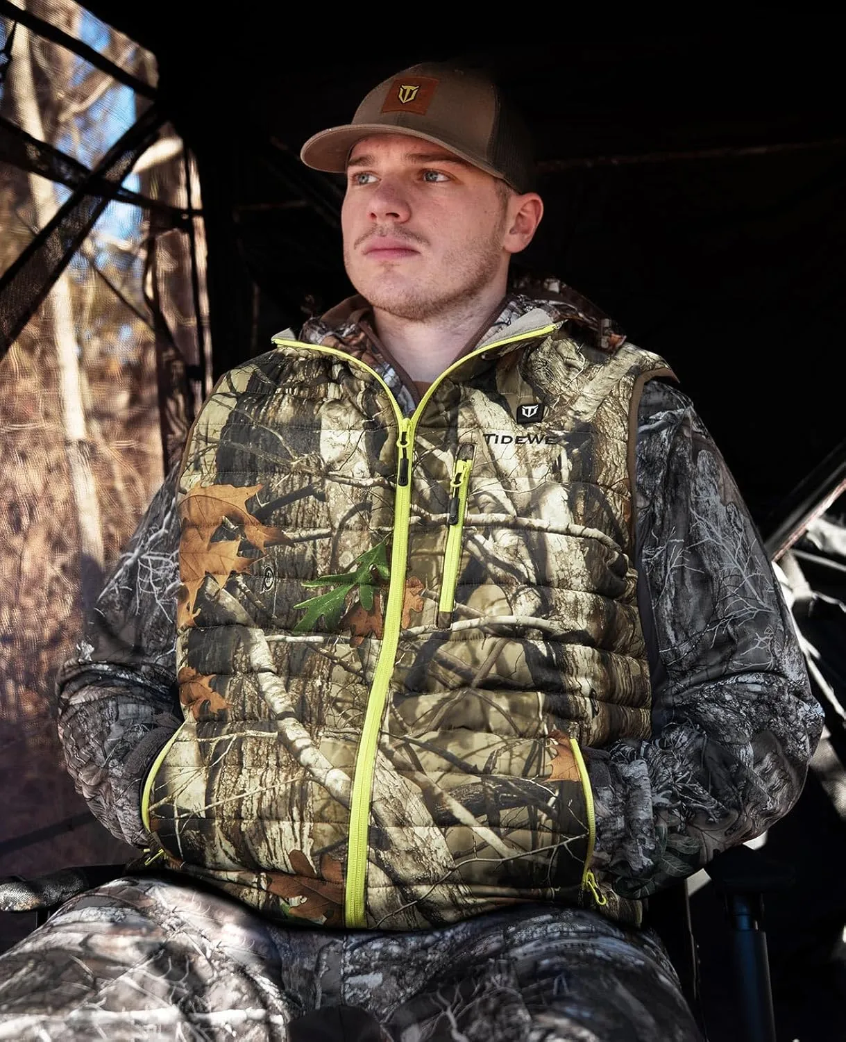 TIDEWE Mens Heated Vest with Battery Pack, Lightweight Vest for Hunting/Hiking