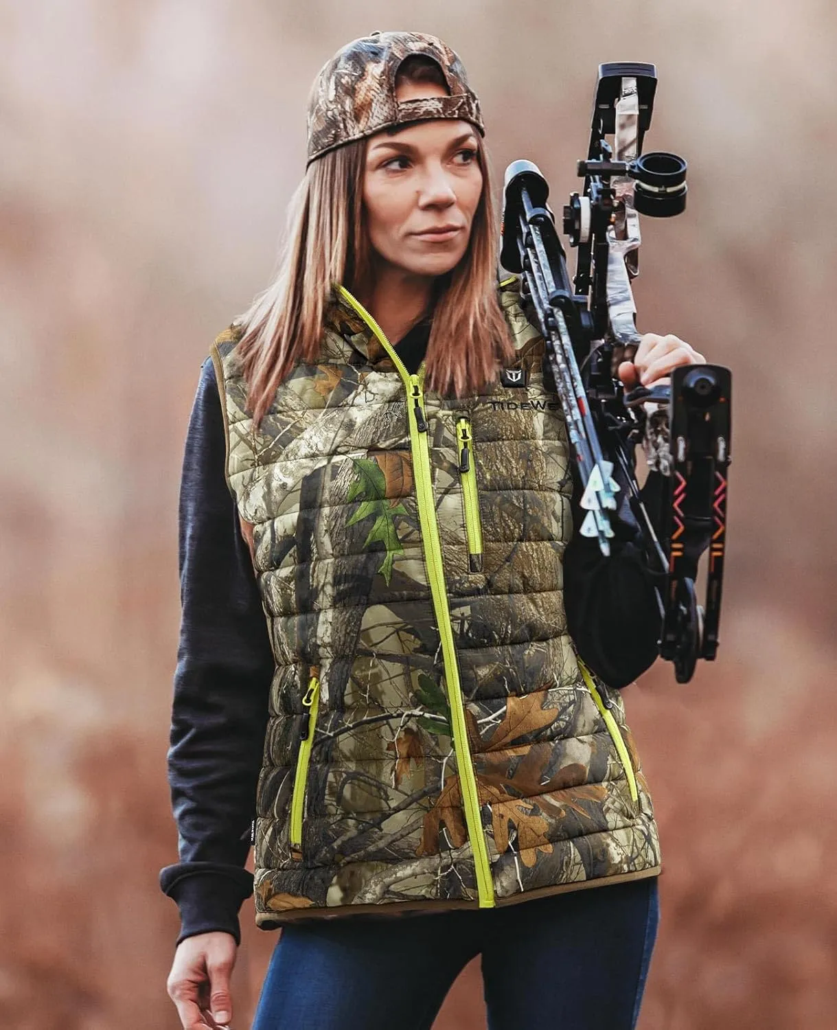 TIDEWE Womens Lightweight Heated Vest with Battery Pack for Hunting/Hiking