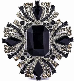 Vintage Brooch Pin Rhinestone CZ Flower Lapel Pins Christmas Brooch Corsage Badge Pin Elegant Dress Clothing Hat Bag Accessories Jewerly for Women Teen Girls