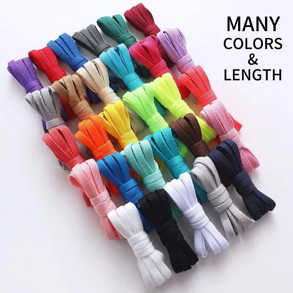 VSUDO 2 Pairs Flat Shoe Laces for Sneakers, Shoe Strings/Shoelaces for Sneakers