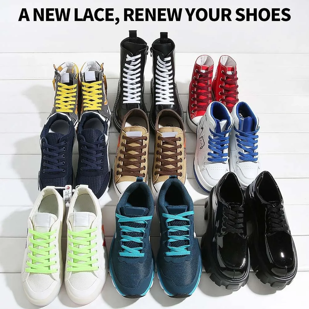 VSUDO 2 Pairs Flat Shoe Laces for Sneakers, Shoe Strings/Shoelaces for Sneakers