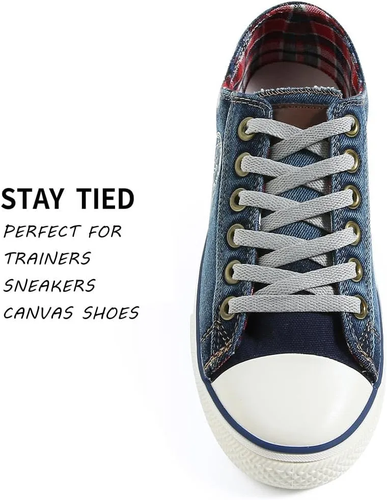 VSUDO 2 Pairs Flat Shoe Laces for Sneakers, Shoe Strings/Shoelaces for Sneakers