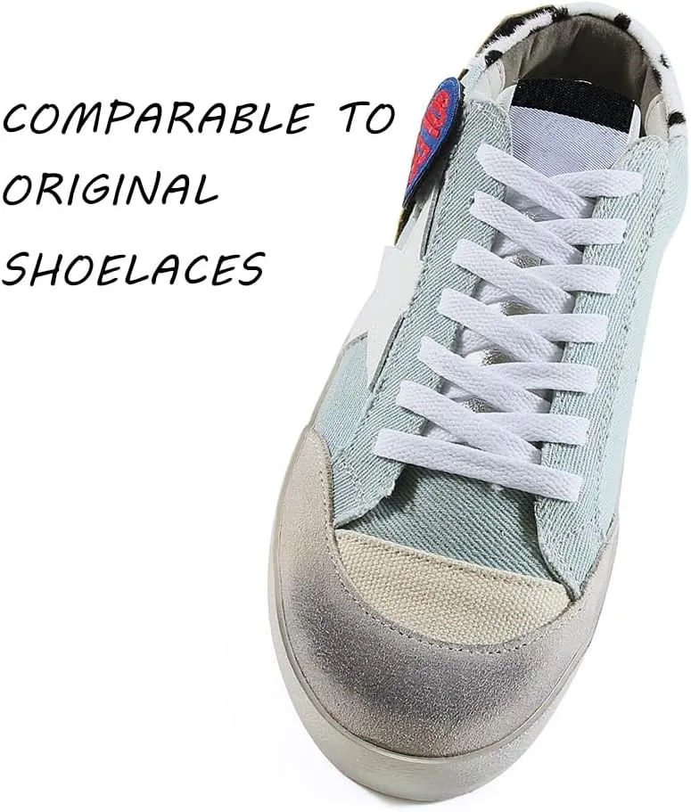 VSUDO 2 Pairs Flat Shoe Laces for Sneakers, Shoe Strings/Shoelaces for Sneakers