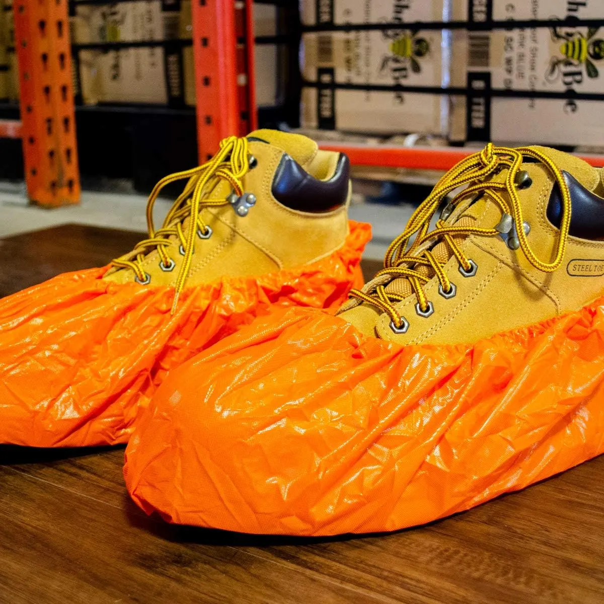 Waterproof Shoe Covers Slip-Resistant Disposable for Construction, Indoor Carpet Floor Protection - 40 Pair