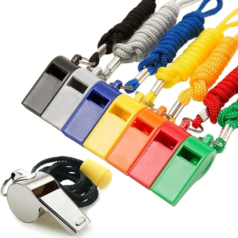 Whistle, Sports Whistles with Lanyard, Loud Crisp Sound Whistle Bulk Ideal for Coaches, Referees, and Officials
