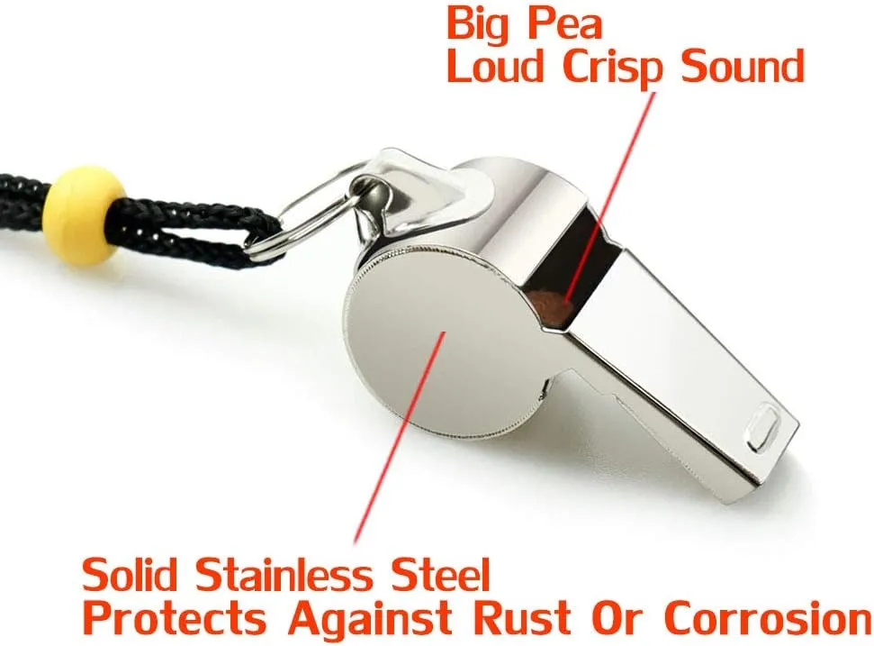 Whistle, Sports Whistles with Lanyard, Loud Crisp Sound Whistle Bulk Ideal for Coaches, Referees, and Officials