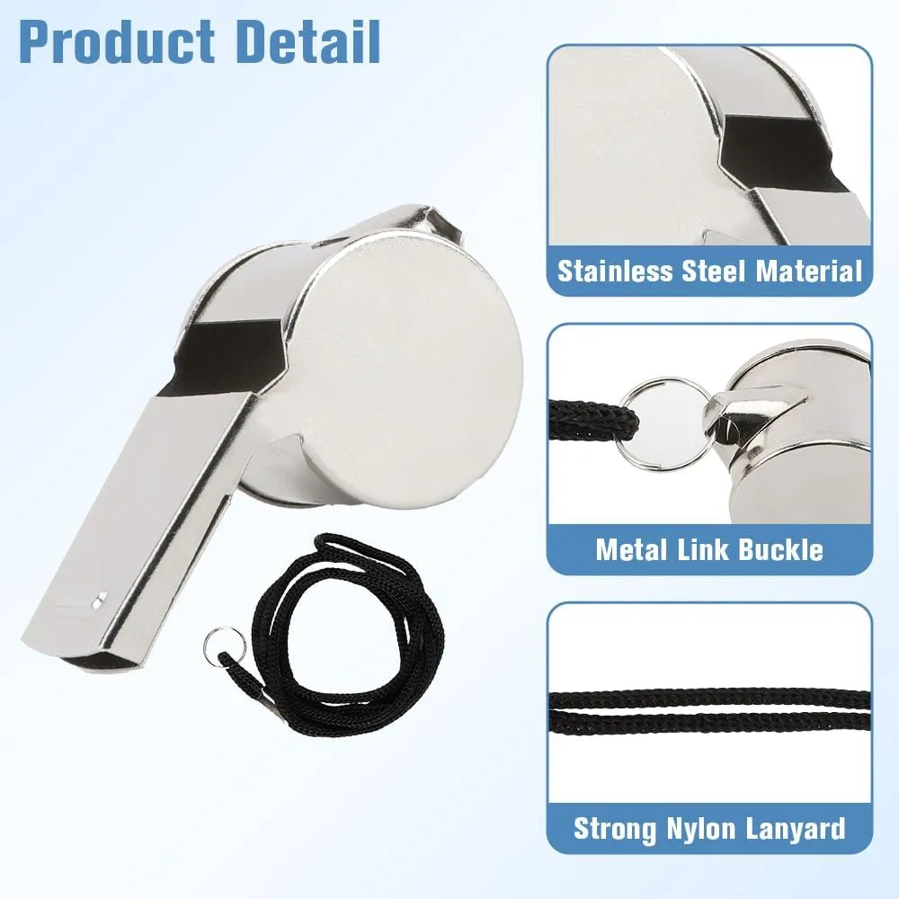 Whistles, Sports Coach Whistle, Whistle for Adults Stainless Steel Whistle for Coach Teachers Referees Officials