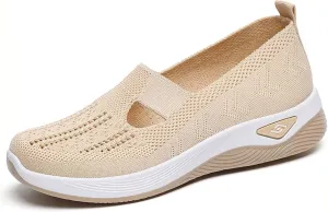 Women Footwear Orthopedic Sneakers Arch Support Walking Shoes Woven Breathable Running Shoes Sole Shoes Cloud Slide