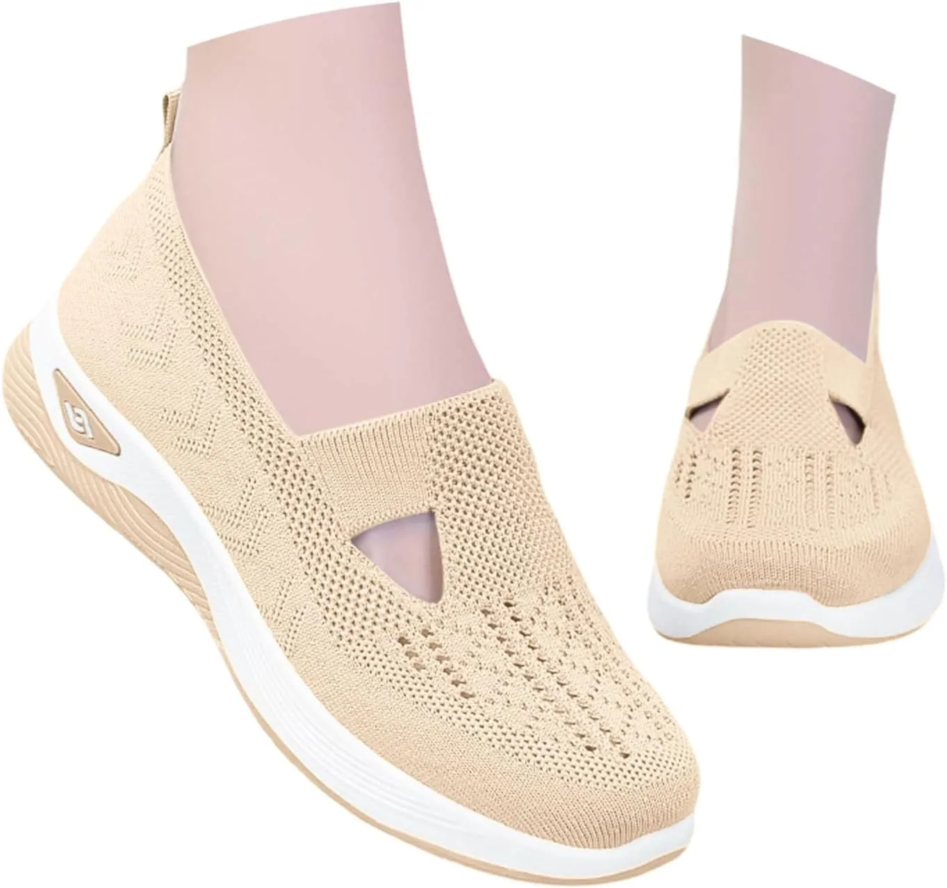 Women Footwear Orthopedic Sneakers Arch Support Walking Shoes Woven Breathable Running Shoes Sole Shoes Cloud Slide