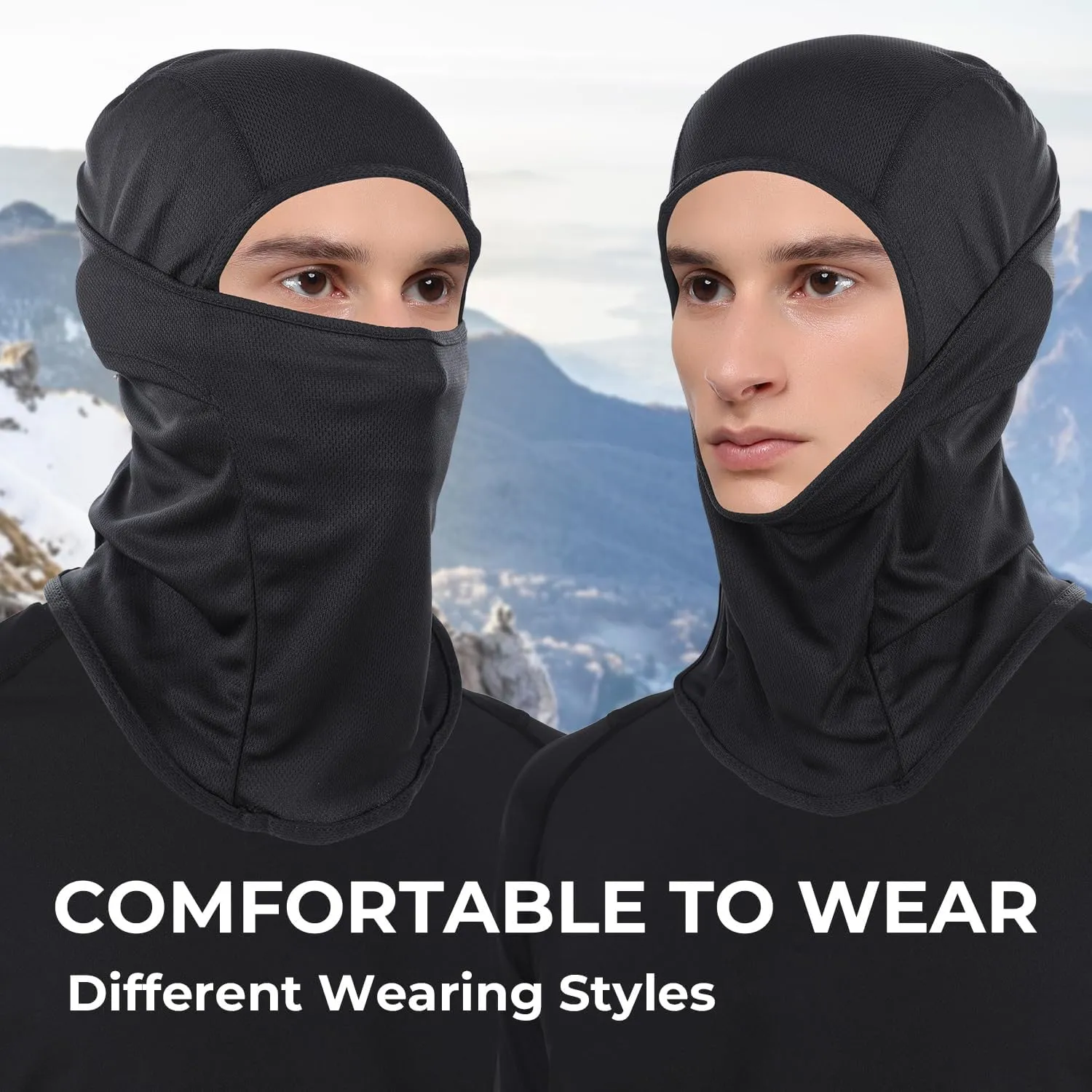 WTACTFUL 3 Pieces Balaclava Face Mask of Men - Ski Mask, Breathable Elastic Fit & Perfect for Outdoor Activities!
