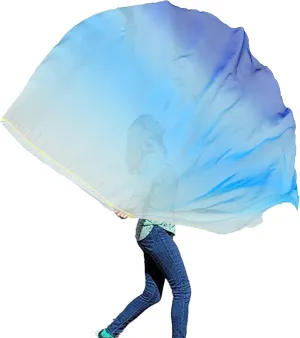 Wuchieal 55" Praise flag for worship, Semicircle Worship Angel Wing Flags for Church Dance Banner, Color Guard flag for Teenager Set of 1 piece 6#WHITE-BLUE-NAVY