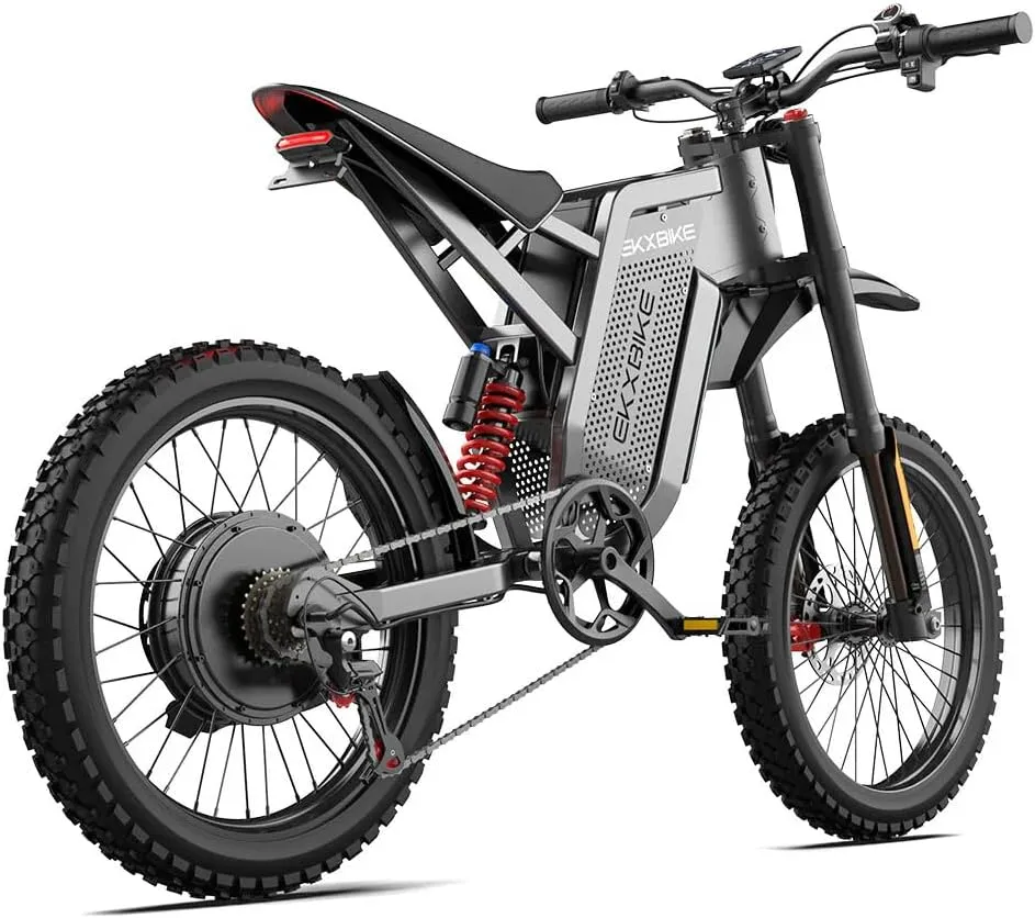 X21 MAX Electric Motorcycle for Adults with 60V 30AH Removable Battery 6000W(Peak) Motor Electric Dirt Bike, 19" x2 MTB Tire Full Suspension Mountain Bicycle, Dual Hydraulic Shock, 45MPH/60Mile