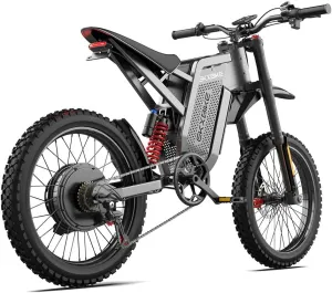 X21 MAX Electric Motorcycle for Adults with 60V 30AH Removable Battery 6000W(Peak) Motor Electric Dirt Bike, 19" x2 MTB Tire Full Suspension Mountain Bicycle, Dual Hydraulic Shock, 45MPH/60Mile