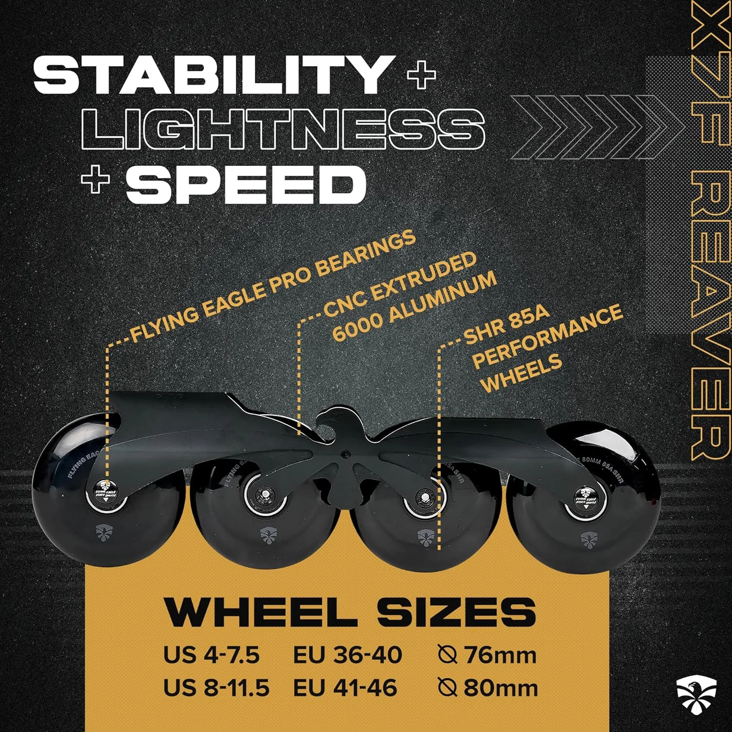 X7F Reaver Skates - Black