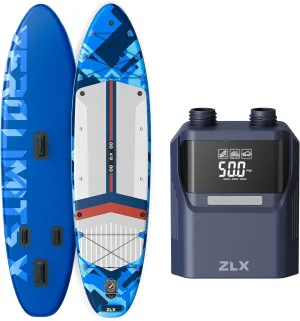 ZLX 11'6 x 35 Inflatable Stand Up Paddle Board with 50PSI Paddle Board Pump