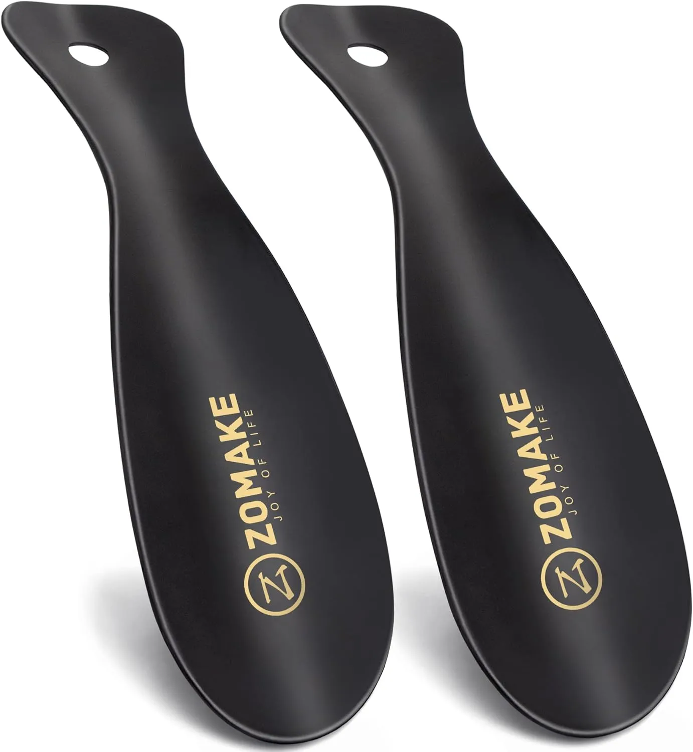 ZOMAKE Metal Shoe Horn, 2 Pack Stainless Steel Shoehorn 7.5 Inches Portable for Travel Use