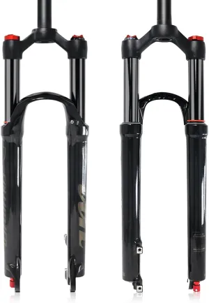 ZTZ Mountain Bike Fork,26 27.5 29 inch MTB Suspension Air Fork Rebound AdjustTravel 120mm,QR 9mm1-1/8 Straight Tube, Ultralight Mountain Bike Front Fork for XC/AM Bike